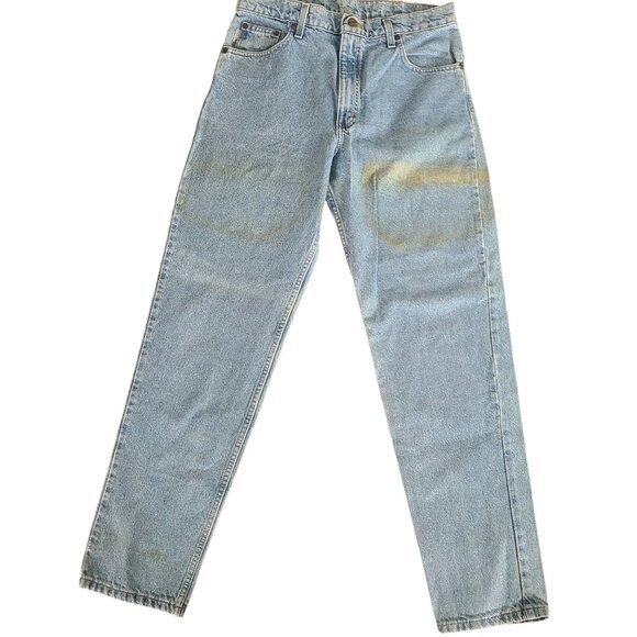 Carhartt Other - Carhartt Men's Light Wash Straight Leg Denim Jeans Size 32x32 Stained